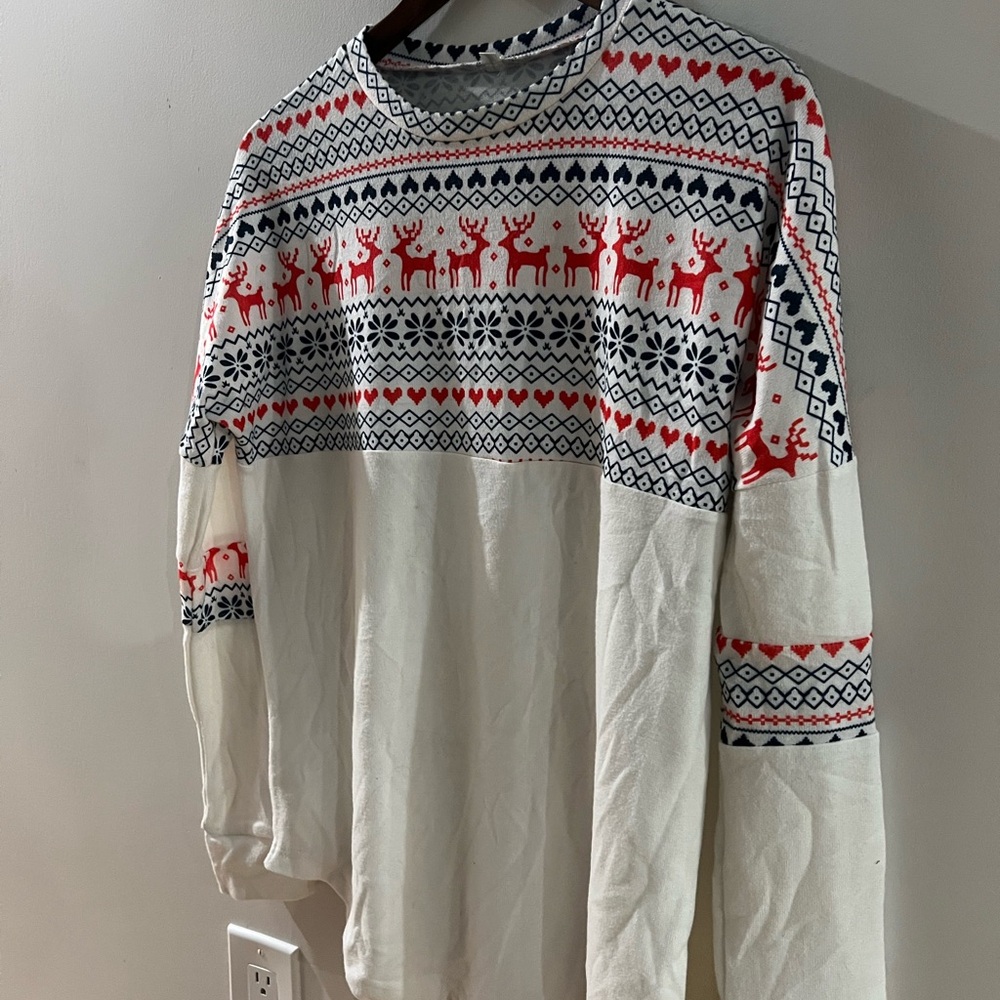 Festive Reindeer Long Sleeve Top